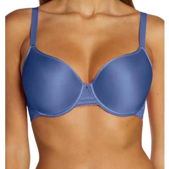 Chantelle T-Shirt bra C13B60 C Jolie Memory Foam blue size 32DDD 32F - Picture 1 of 7